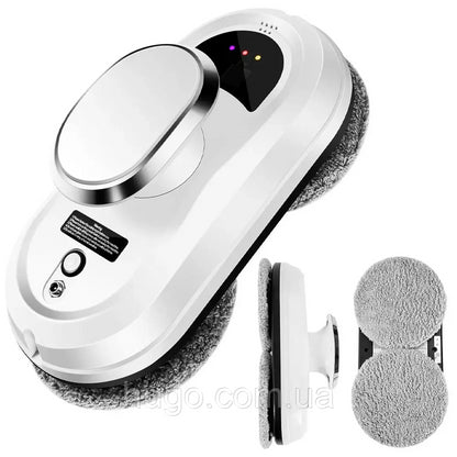 Розумний робот мийник вікон 4 насадки, Пульт, від мережі/акумулятора / Робот пилосос для вікон / Робот для миття вікон