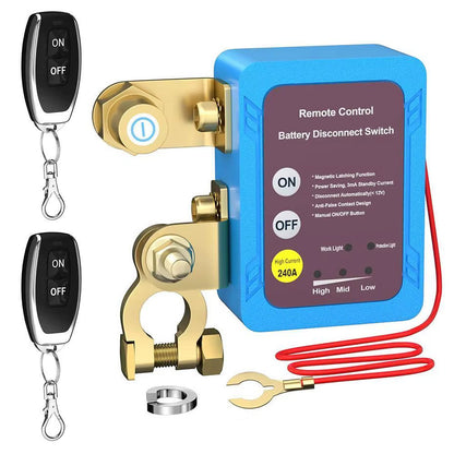 Дистанційний вимикач маси авто 12В/240A + 2 пульта / Подвійне реле відключення автомобільної батареї