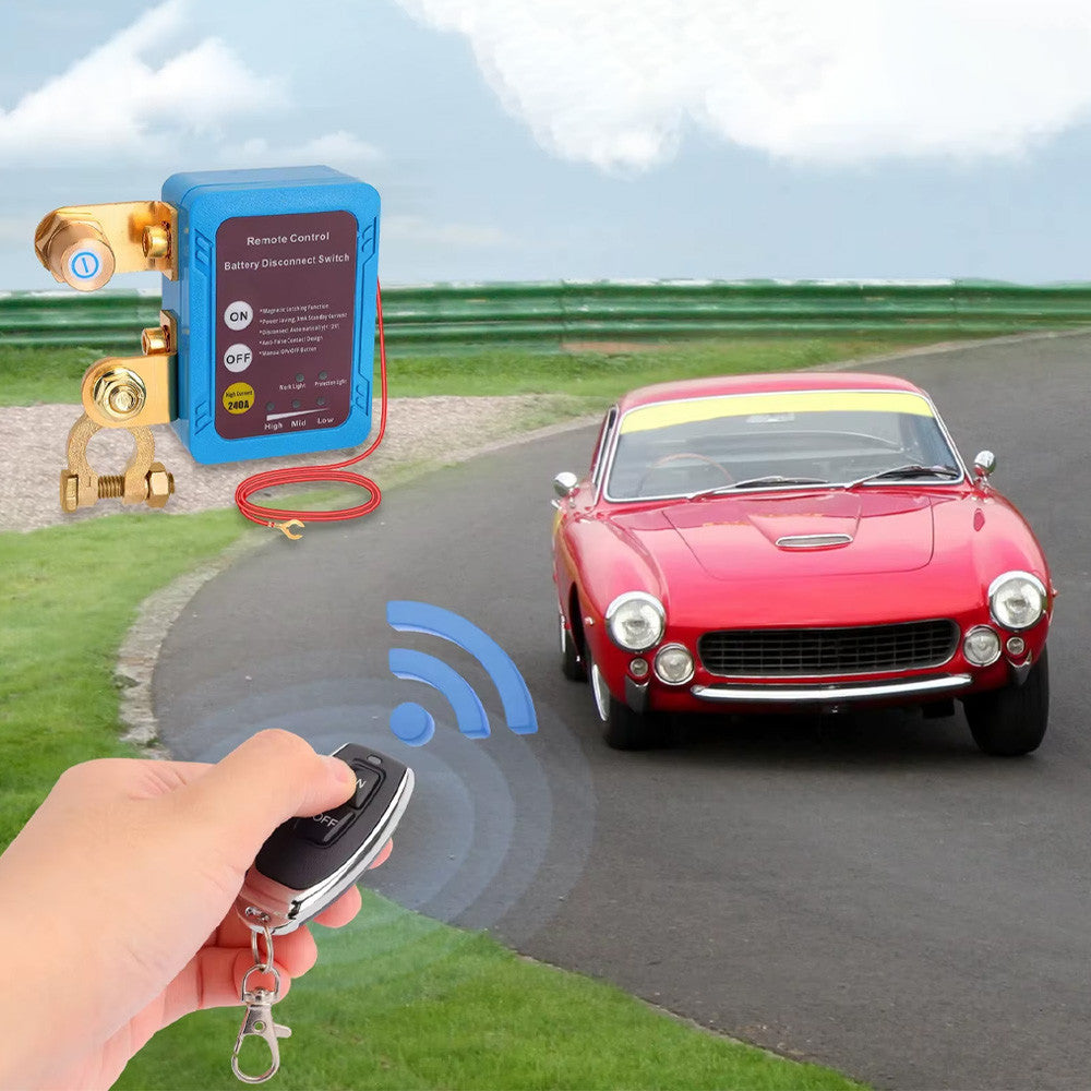 Дистанційний вимикач маси авто 12В/240A + 2 пульта / Подвійне реле відключення автомобільної батареї