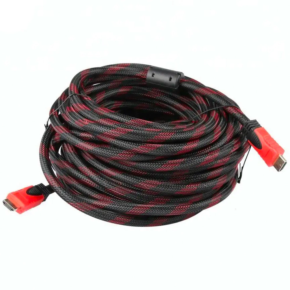 Кабель HDMI-HDMI 15м, з посиленою обмоткою / Шнур для телевізора з 2 фільтрами