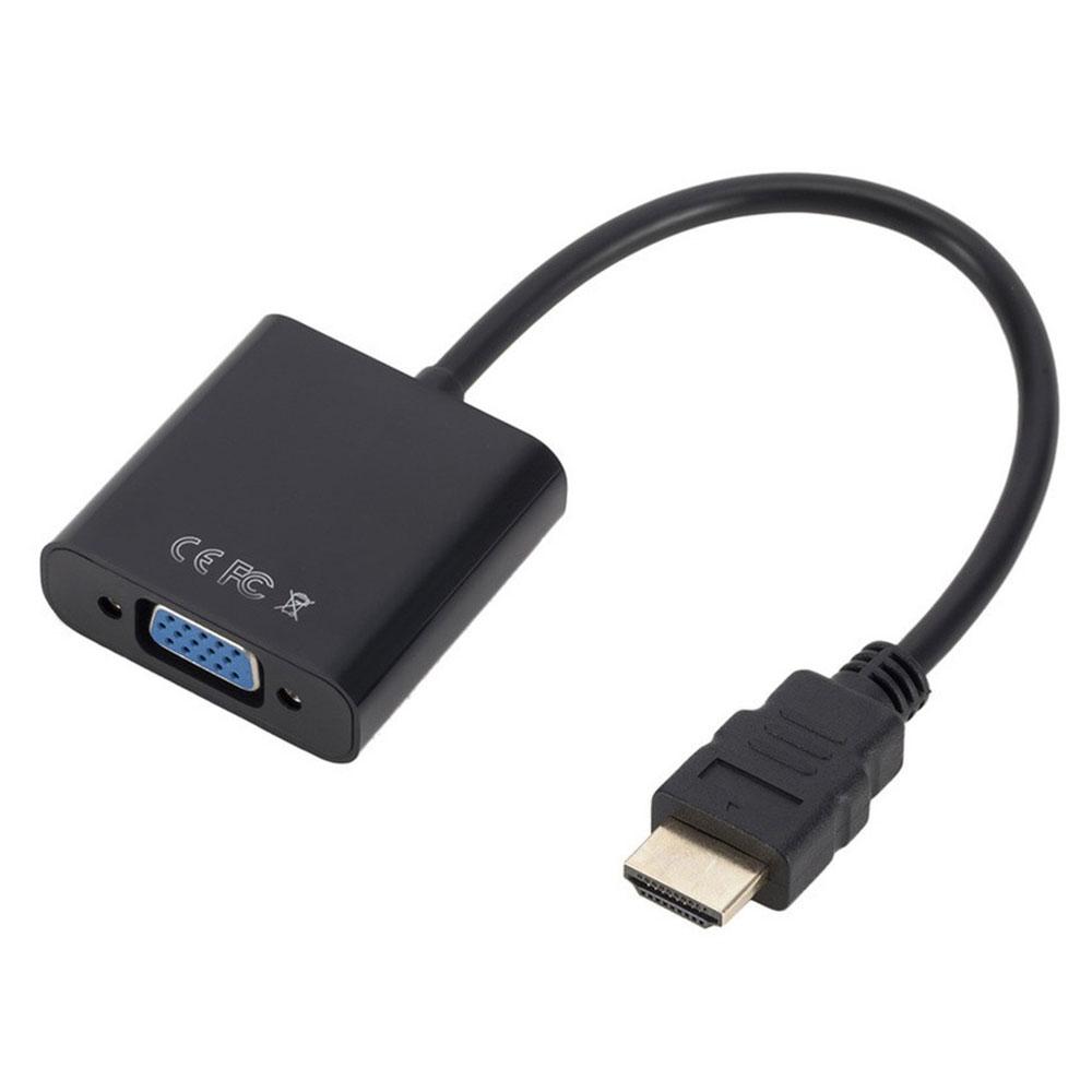 Конвертер HDMI на VGA + аудіовиход, Чорний / Адаптер перехідник для монітора / Відеокабель