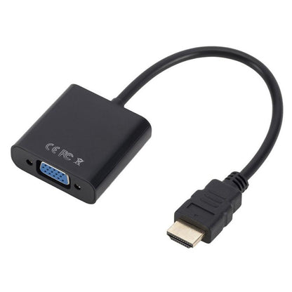 Конвертер HDMI на VGA + аудіовиход, Чорний / Адаптер перехідник для монітора / Відеокабель