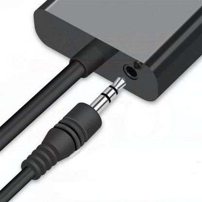 Конвертер HDMI на VGA + аудіовиход, Чорний / Адаптер перехідник для монітора / Відеокабель
