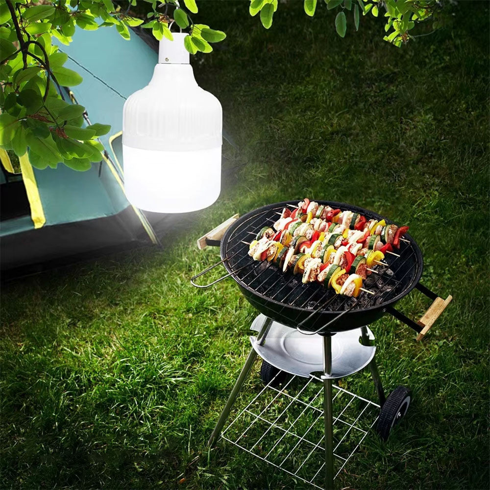 Акумуляторна лампа для кемпінгу 80Вт, з гачком + USB / Лампа на акумуляторі / Кемпінгова Лед лампа