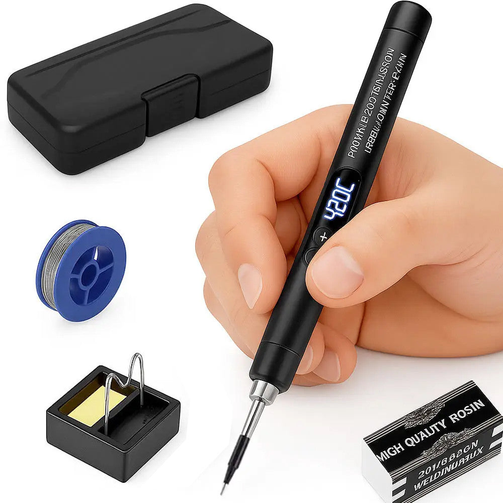 Портативний паяльник з дисплеєм 450°, USB, C200S G / Акумуляторний паяльник / Паяльник для мікросхем