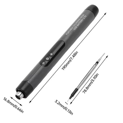 Портативний паяльник з дисплеєм 450°, USB, C200S G / Акумуляторний паяльник / Паяльник для мікросхем