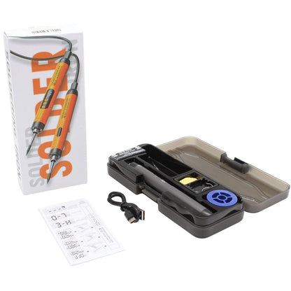 Портативний паяльник з дисплеєм 450°, USB, C200S G / Акумуляторний паяльник / Паяльник для мікросхем