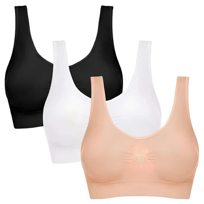 Комплект безшовних бюстгалтерів 3шт (Розмір L), Ahh Bra / Безшовний топ / Безшовний ліфчик