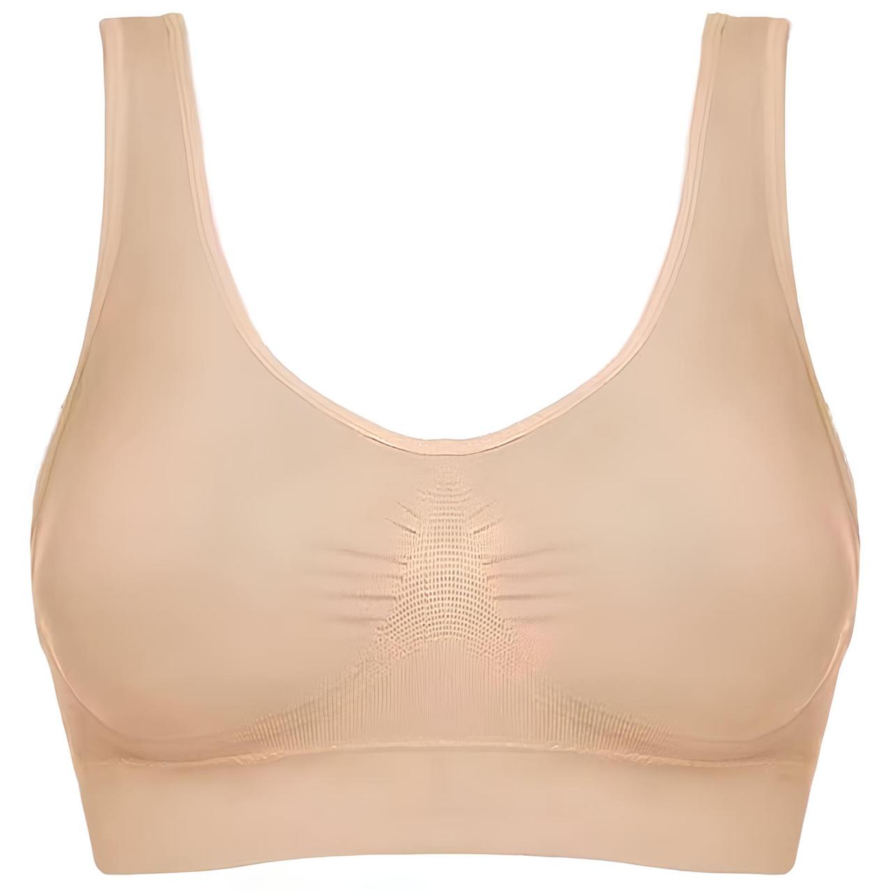 Комплект безшовних бюстгальтерів 3шт (Розміри M-3XL), Ahh Bra / Безшовний топ / Безшовний ліфчик