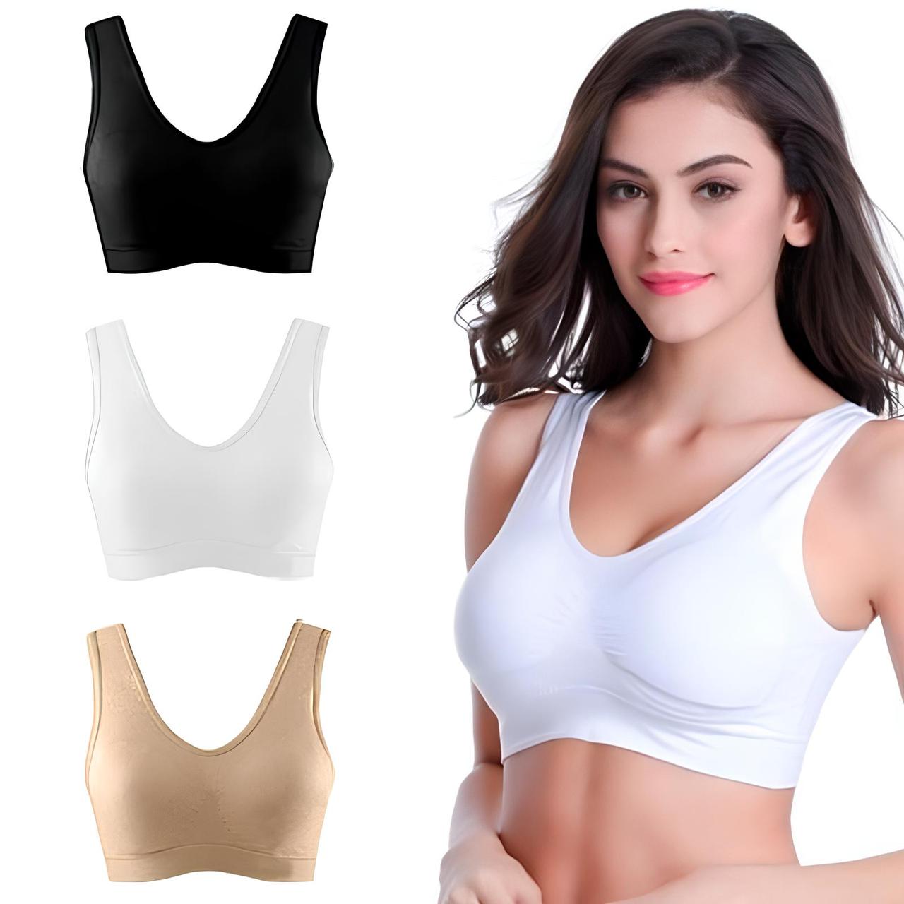 Комплект безшовних бюстгалтерів 3шт (Розмір M), Ahh Bra / Безшовний топ / Безшовний ліфчик