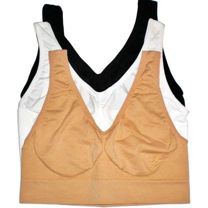 Комплект безшовних бюстгалтерів 3шт (Розмір M), Ahh Bra / Безшовний топ / Безшовний ліфчик