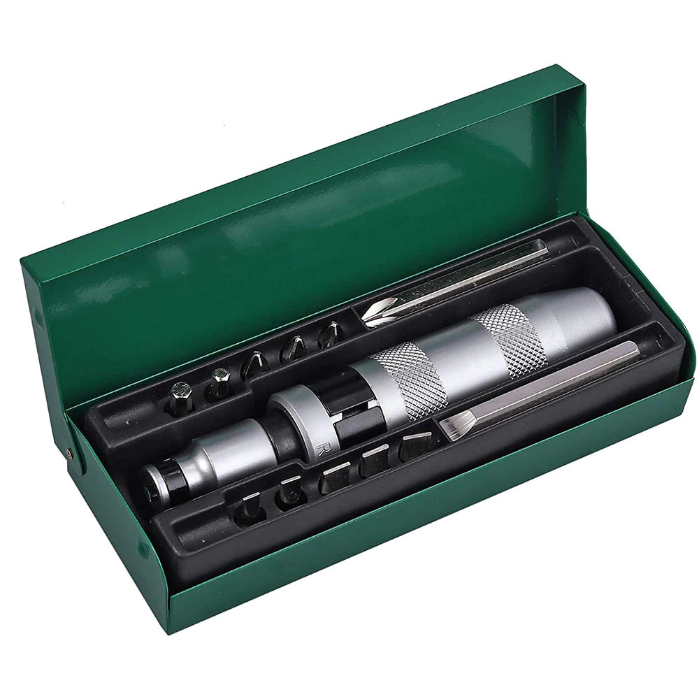 Викрутка ударно-поворотна Impact Screwdriver Set + 12 біт / Міні набір інструментів у кейсі