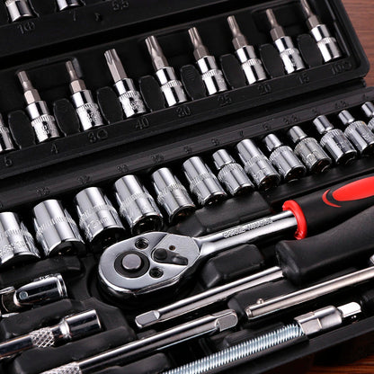 Набір інструментів 46 предметів / Професійний набір торцевих ключів / Набір ключів для авто
