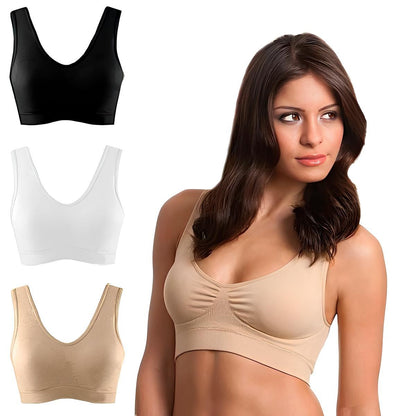 Комплект безшовних бюстгалтерів 3шт (Розмір L), Ahh Bra / Безшовний топ / Безшовний ліфчик