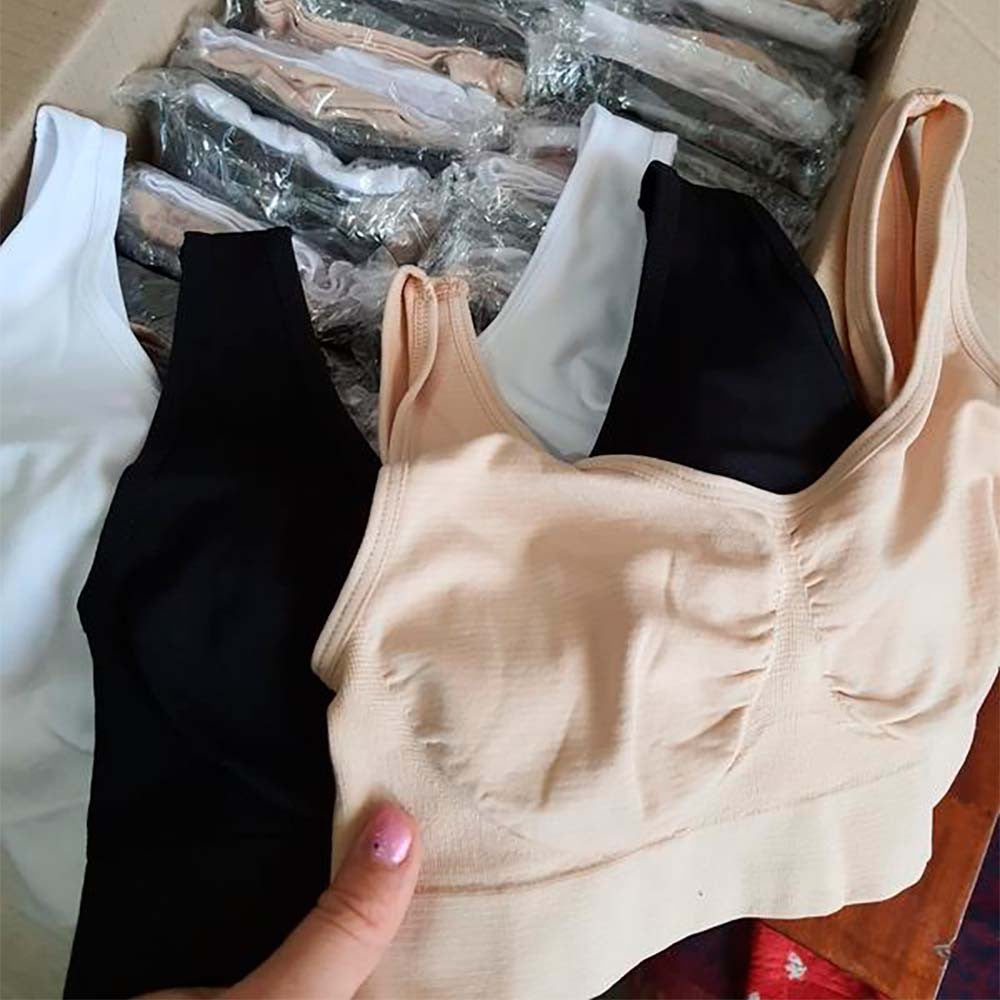 Комплект безшовних бюстгалтерів 3шт (Розмір L), Ahh Bra / Безшовний топ / Безшовний ліфчик