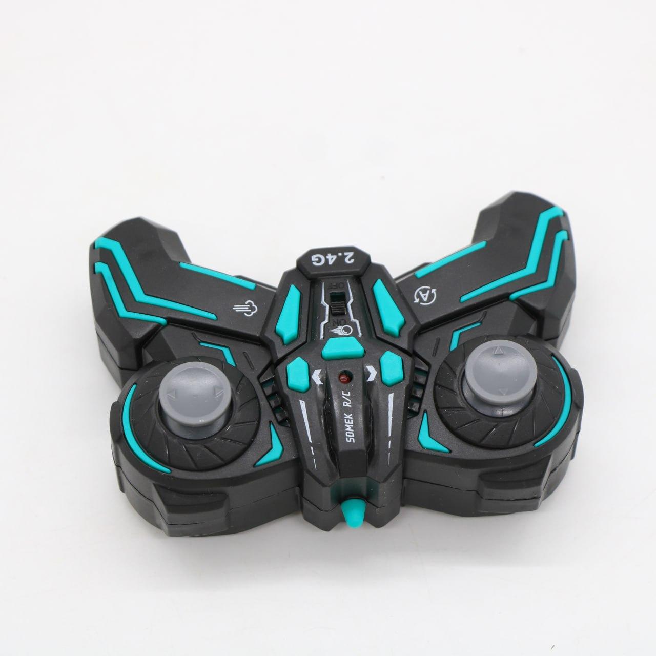 Машинка перевертень на радіокеруванні від USB, 986-14, Блакитний / Дитяча трюкова машинка на пульті управління