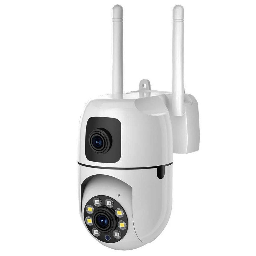 Вулична WiFi камера відеоспостереження 8Мп, Dual Lens E10 / Зовнішня камера спостереження / Поворотна вайфай камера