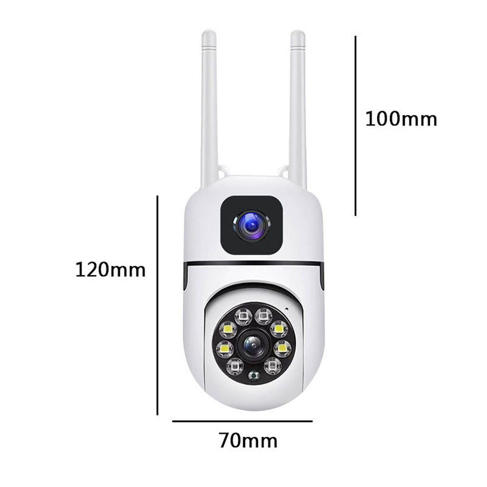 Вулична WiFi камера відеоспостереження 8Мп, Dual Lens E10 / Зовнішня камера спостереження / Поворотна вайфай камера
