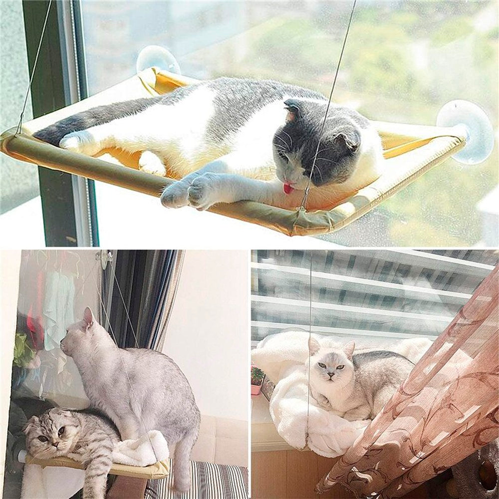Лежанка на вікно для кота Sunny Window Seat Cat Bed / Віконна лежанка для котів / Підвісний гамак для кота