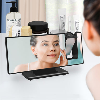 Дзеркальний годинник з проектором часу, DS-3618LP, Чорний / Настільний електронний годинник з будильником і календарем