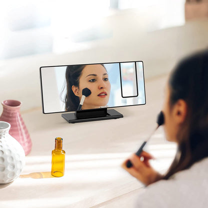 Дзеркальний годинник з проектором часу, DS-3618LP, Чорний / Настільний електронний годинник з будильником і календарем