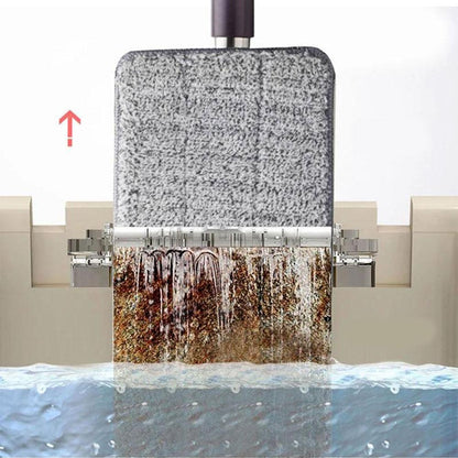 Швабра з відром 11л з автоматичним віджимом + 2 насадки, Cleaning Mop, Коричнева / Швабра ледарка для прибирання будинку