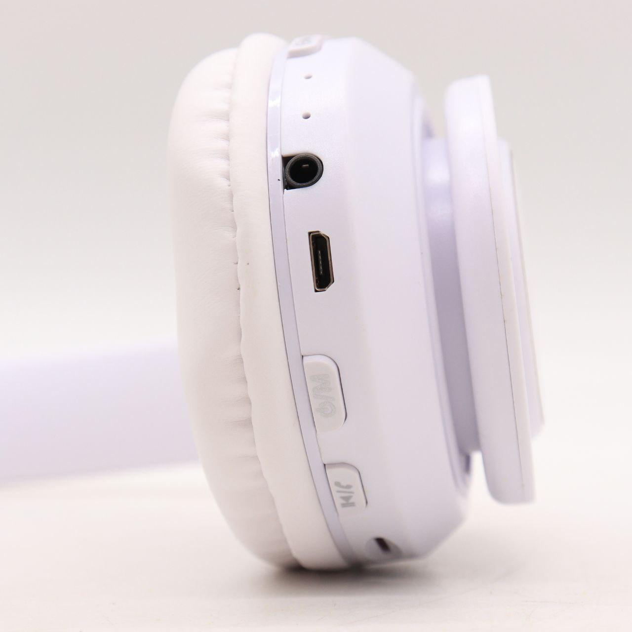 Бездротові навушники B39, з мікрофоном, Білі / Bluetooth навушники з LED підсвічуванням, SD, AUX