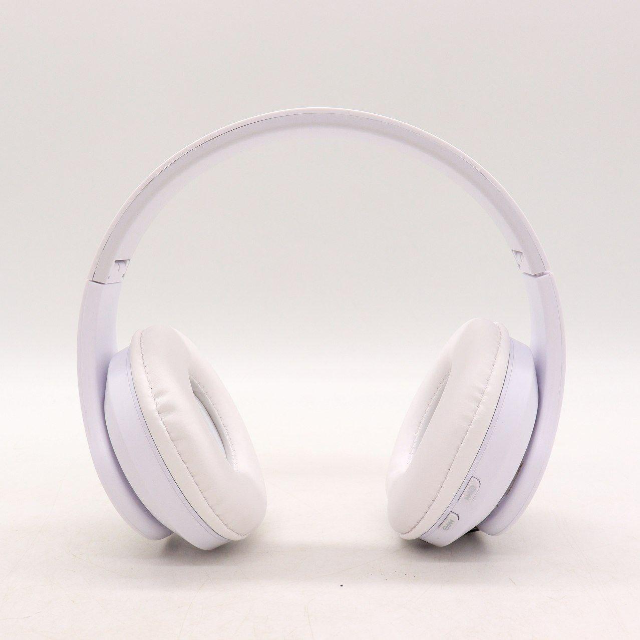 Бездротові навушники B39, з мікрофоном, Білі / Bluetooth навушники з LED підсвічуванням, SD, AUX