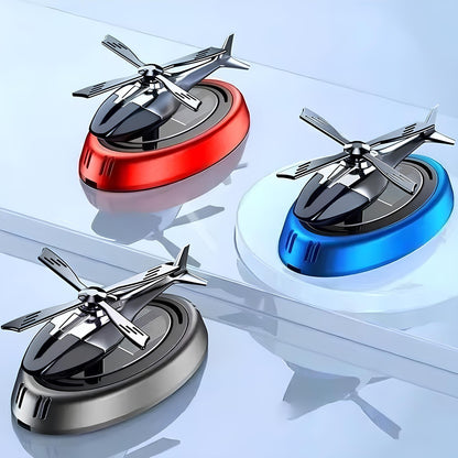 Автомобільний ароматизатор із сонячною панеллю Вертоліт, Червоний / Пахучка в авто / Ароматизатор в машину