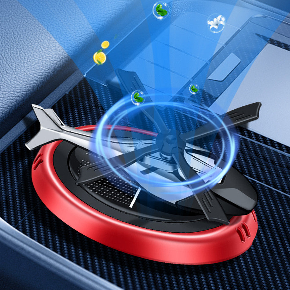 Автомобільний ароматизатор із сонячною панеллю Вертоліт, Червоний / Пахучка в авто / Ароматизатор в машину