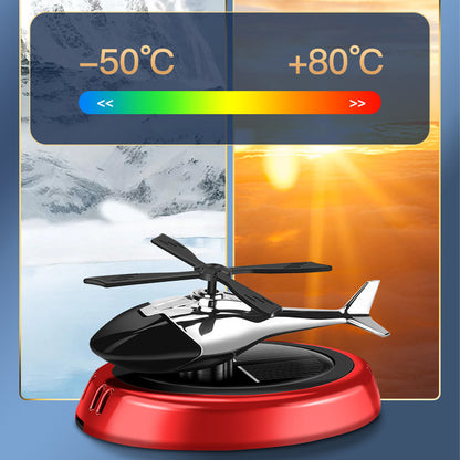 Автомобільний ароматизатор із сонячною панеллю Вертоліт, Червоний / Пахучка в авто / Ароматизатор в машину