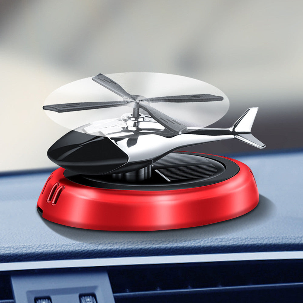 Автомобільний ароматизатор із сонячною панеллю Вертоліт, Червоний / Пахучка в авто / Ароматизатор в машину