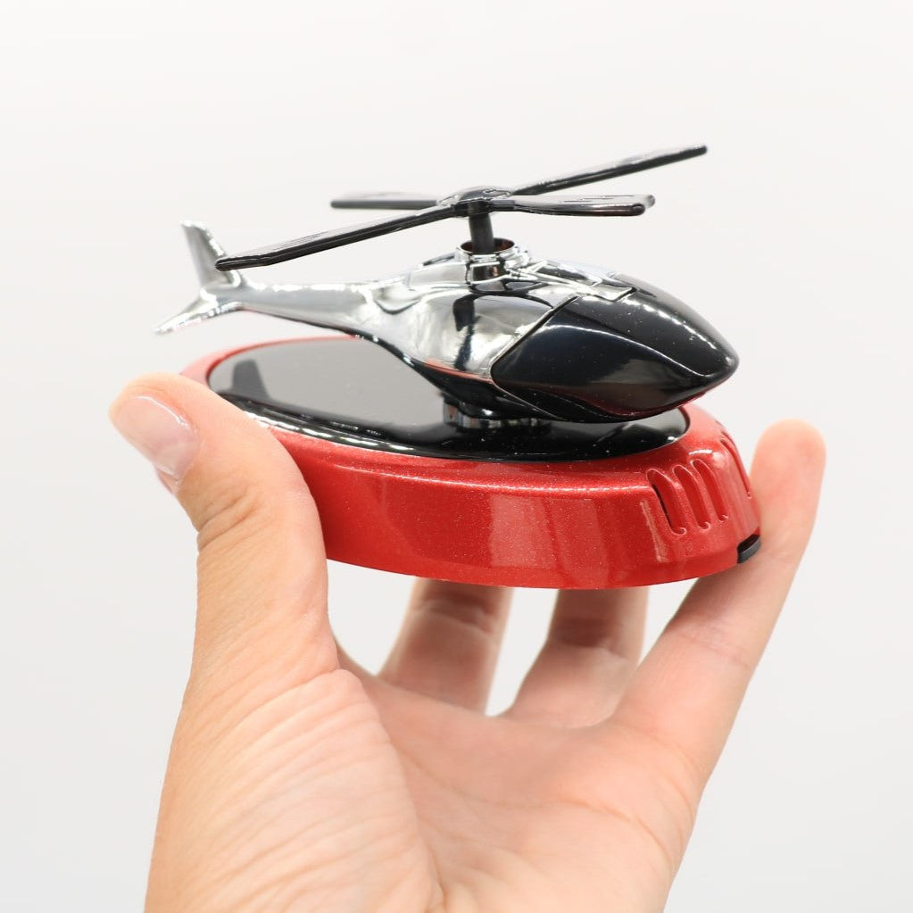 Автомобільний ароматизатор із сонячною панеллю Вертоліт, Червоний / Пахучка в авто / Ароматизатор в машину