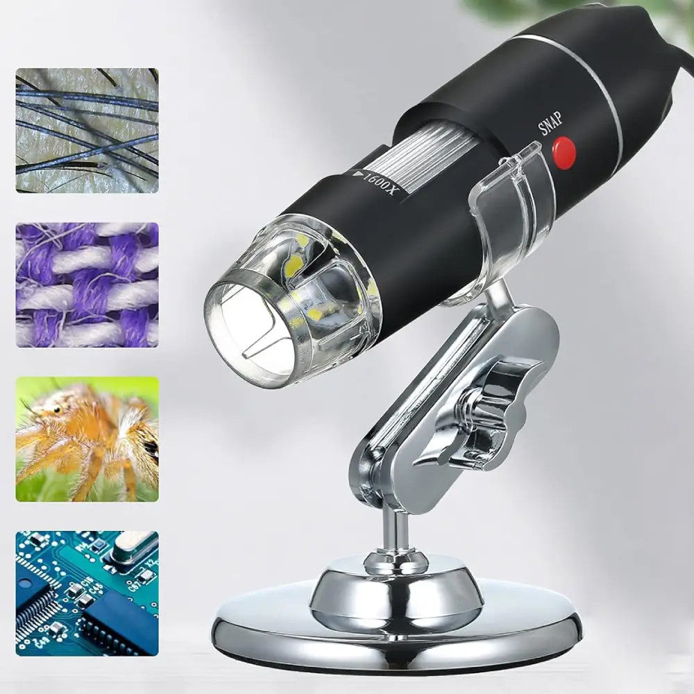 Цифровий мікроскоп на підставці 2MP, 1600x, від USB / Трихоскоп / Електронний мікроскоп для пайки