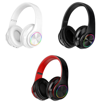 Бездротові навушники B39, з мікрофоном, Чорні / Bluetooth навушники з LED підсвічуванням, SD, AUX