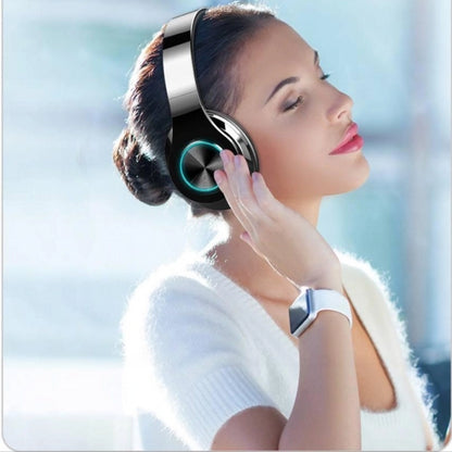 Бездротові навушники B39, з мікрофоном, Чорні / Bluetooth навушники з LED підсвічуванням, SD, AUX