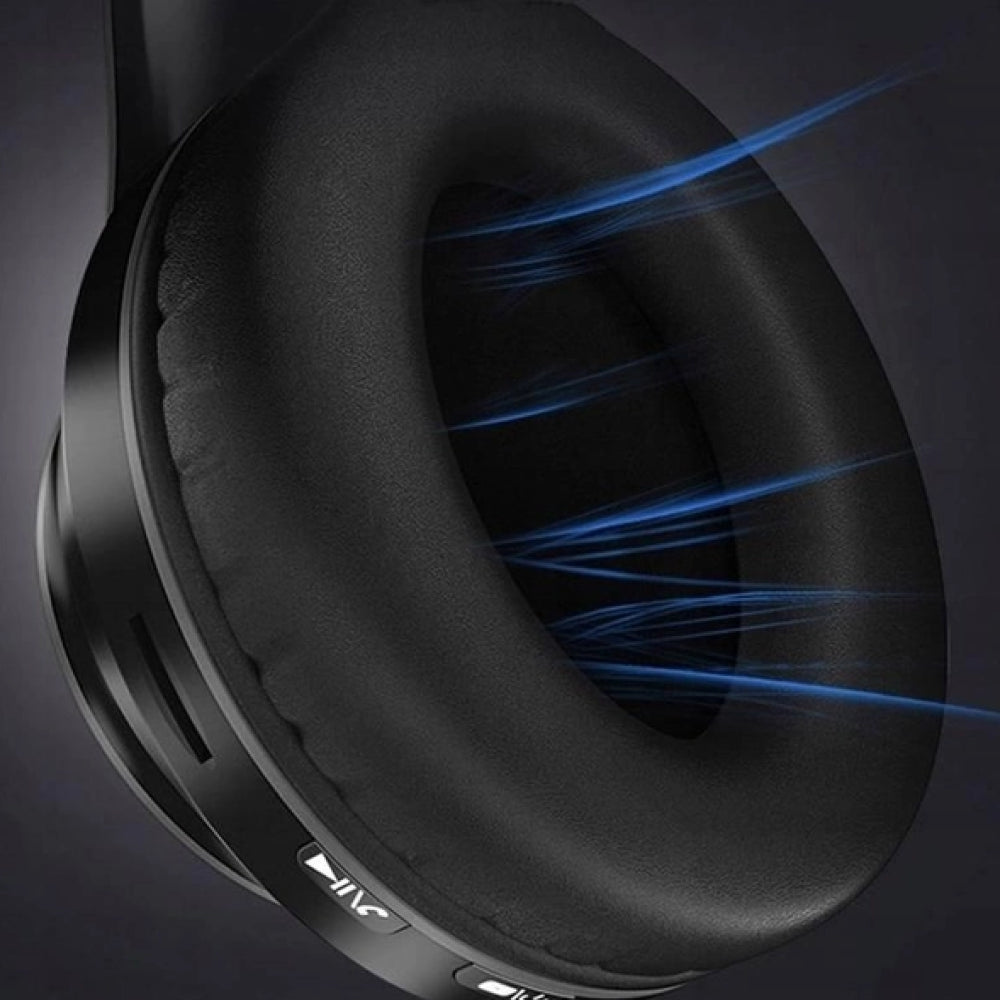 Бездротові навушники B39, з мікрофоном, Чорні / Bluetooth навушники з LED підсвічуванням, SD, AUX