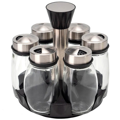 Набір для спецій 6 баночок на підставці Spice carousel / Карусель для спецій / Баночки для спецій