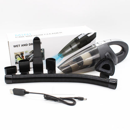 Автомобільний пилосос 120Вт, 2200 мАг + 5 насадок / Бездротовий пилосос в авто / Портативний пилосос