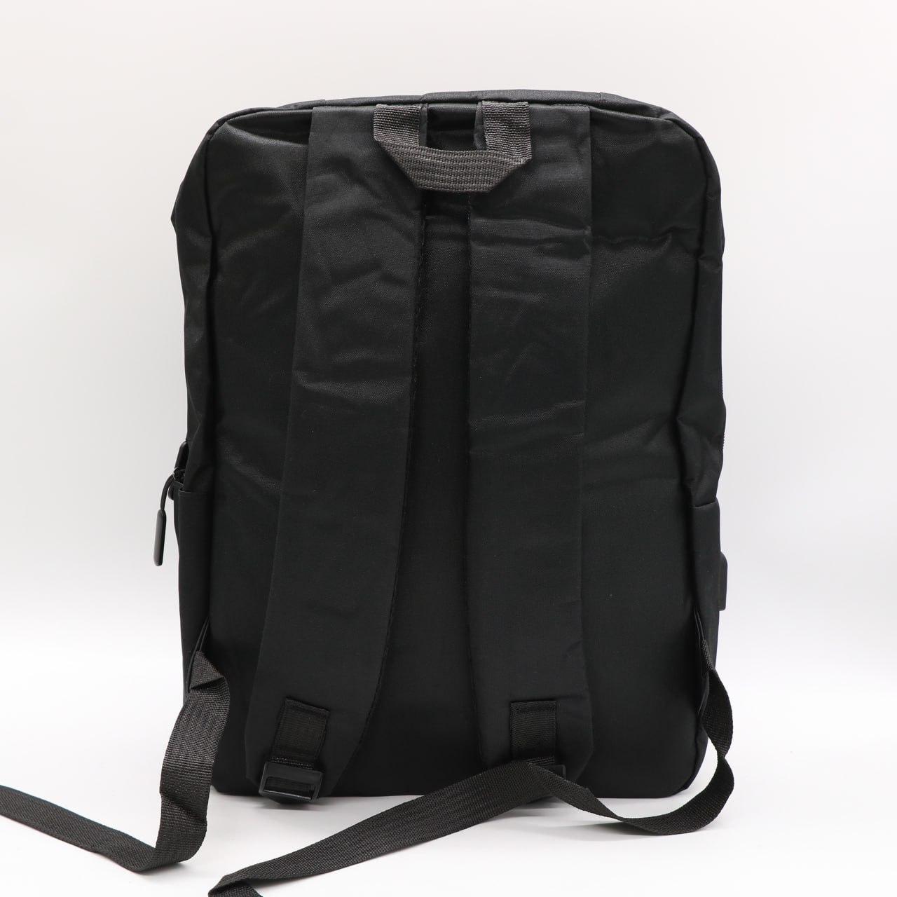 Чоловічий рюкзак 3в1 з сумкою та гаманцем (18л, 42х33х10 см) з USB, Чорний / Шкільний рюкзак