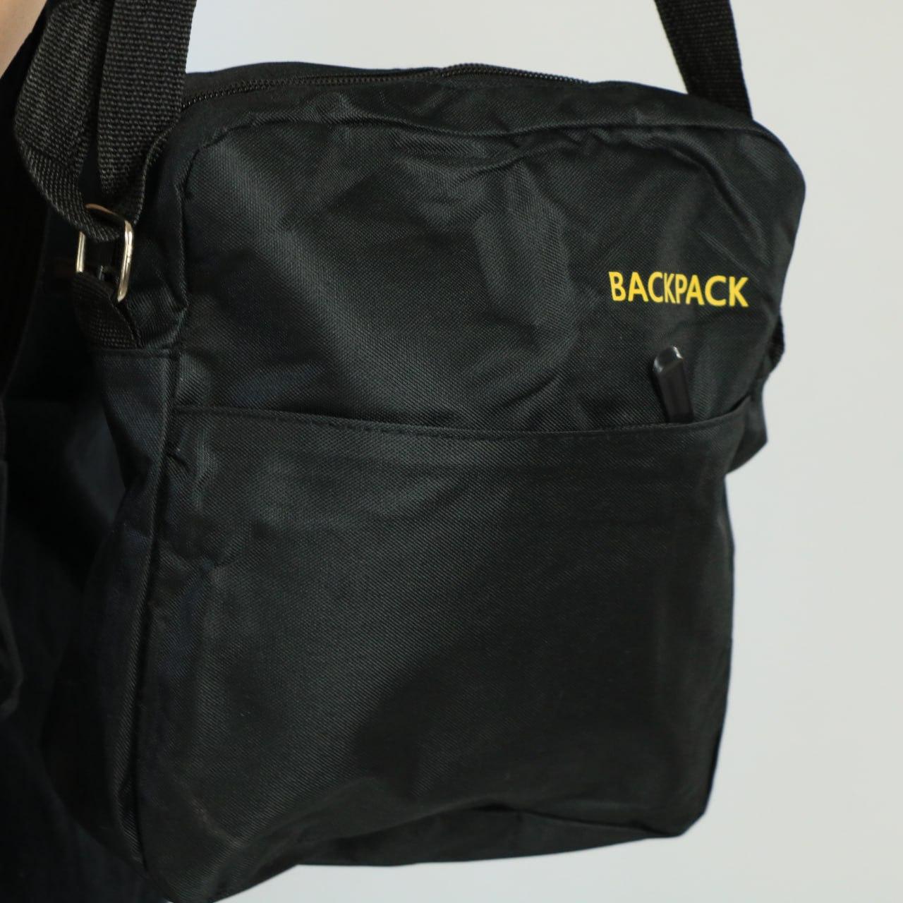 Чоловічий рюкзак 3в1 з сумкою та гаманцем (18л, 42х33х10 см) з USB, Чорний / Шкільний рюкзак