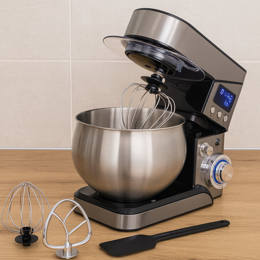 Міксер планетарний з чашею 6л, 4000Вт, 6 швидкостей / Кухонний тістоміс / Тістоміс міксер