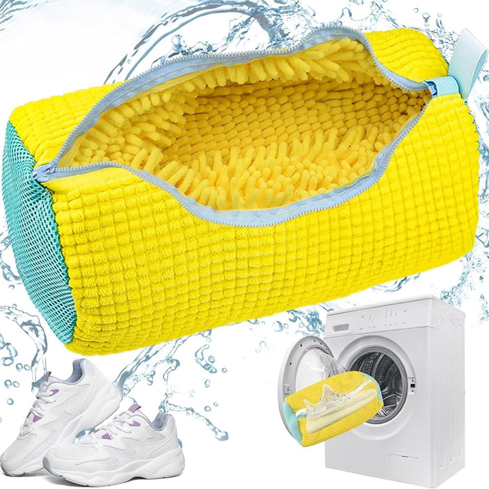 Мішок для прання взуття 39х19см, Жовтий / Захисний чохол для прання кросівок / Сумка-мішок для прання