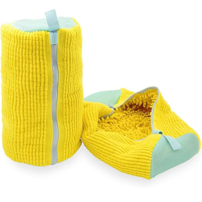Мішок для прання взуття 39х19см, Жовтий / Захисний чохол для прання кросівок / Сумка-мішок для прання