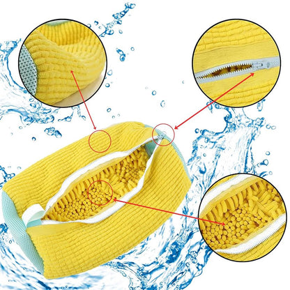 Мішок для прання взуття 39х19см, Жовтий / Захисний чохол для прання кросівок / Сумка-мішок для прання