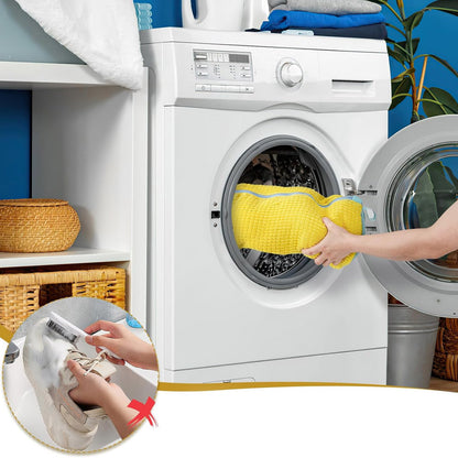 Мішок для прання взуття 39х19см, Жовтий / Захисний чохол для прання кросівок / Сумка-мішок для прання