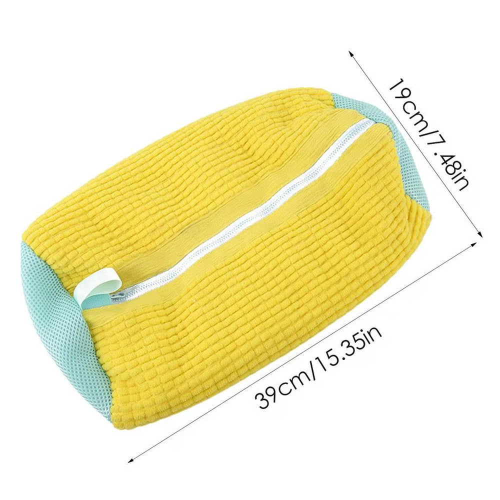 Мішок для прання взуття 39х19см, Жовтий / Захисний чохол для прання кросівок / Сумка-мішок для прання