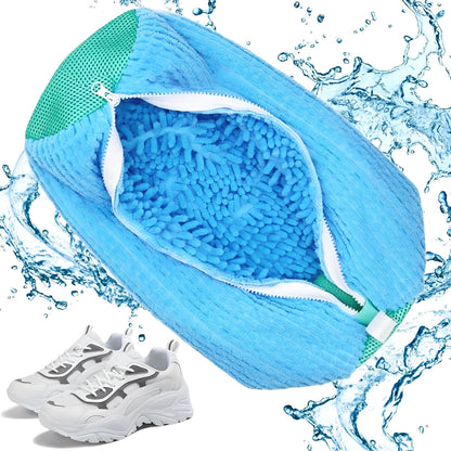 Мішок для прання взуття 39х19см, Синій / Захисний чохол для прання кросівок / Сумка-мішок для прання