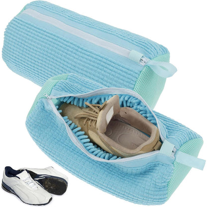 Мішок для прання взуття 39х19см, Синій / Захисний чохол для прання кросівок / Сумка-мішок для прання