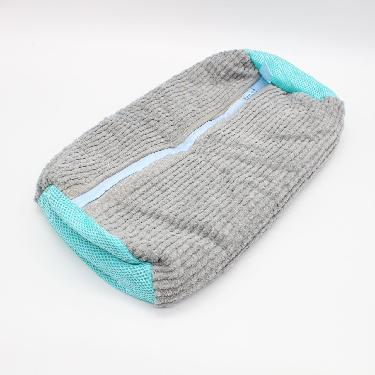 Мішок для прання взуття 39х19см, Сірий / Захисний чохол для прання кросівок / Сумка-мішок для прання